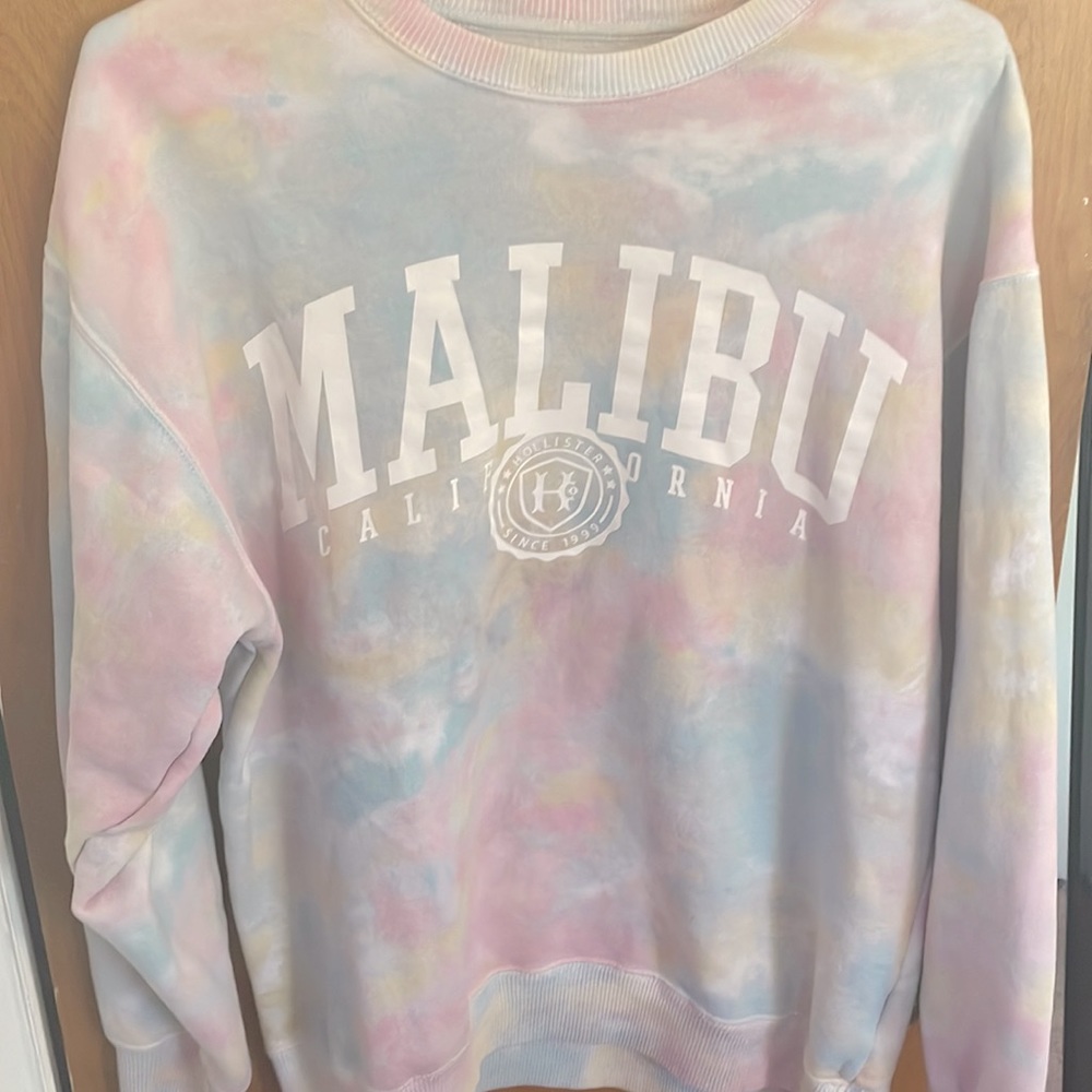 Malibu oversized tie dye crew neck sweatshirt